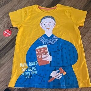 PICCOLINA Ruth Bader Ginsburg Tshirt Medium new w/ tags $36